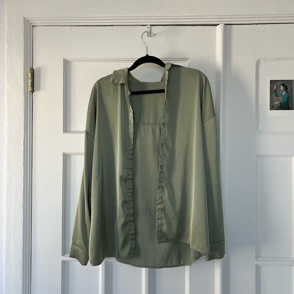 Nordstrom Olive Button Down Shirt